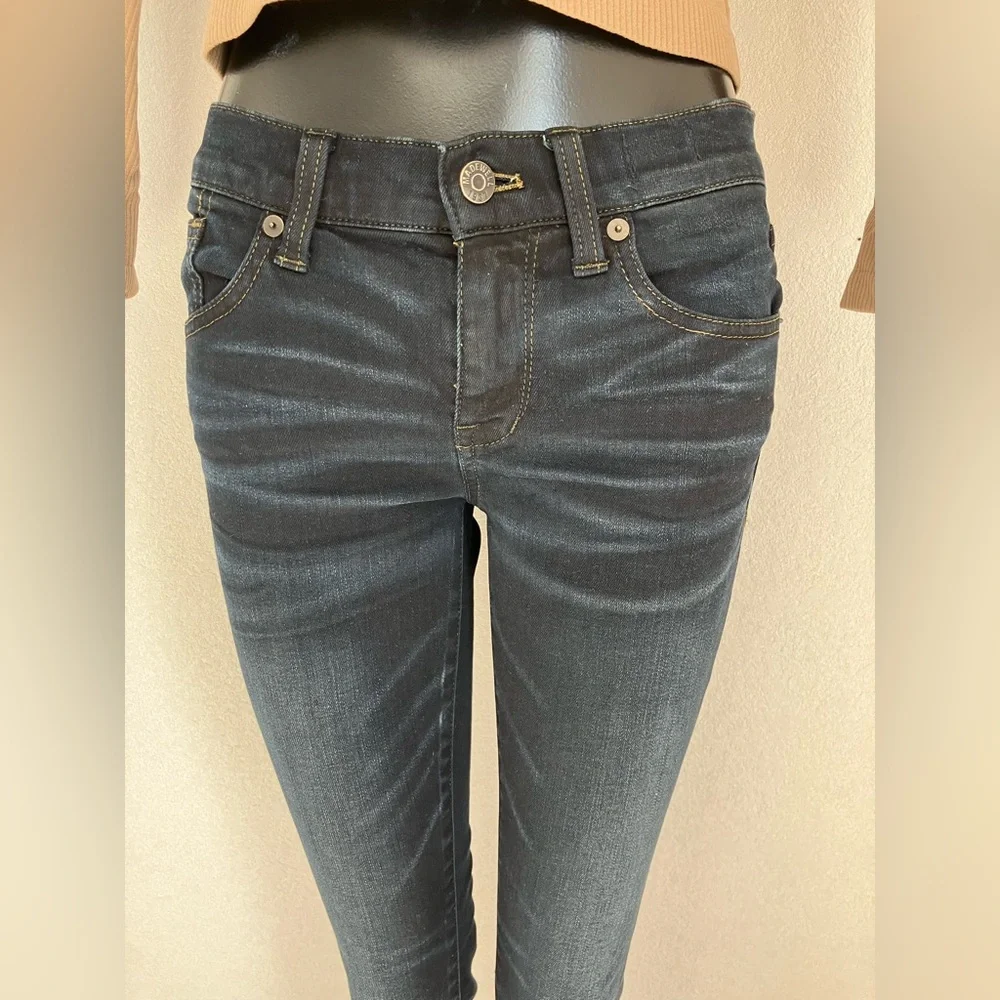 MADEWELL skinny skinny CROP dark BLUE denim JEANS w/stretch VERY NICE! - Picture 9 of 13